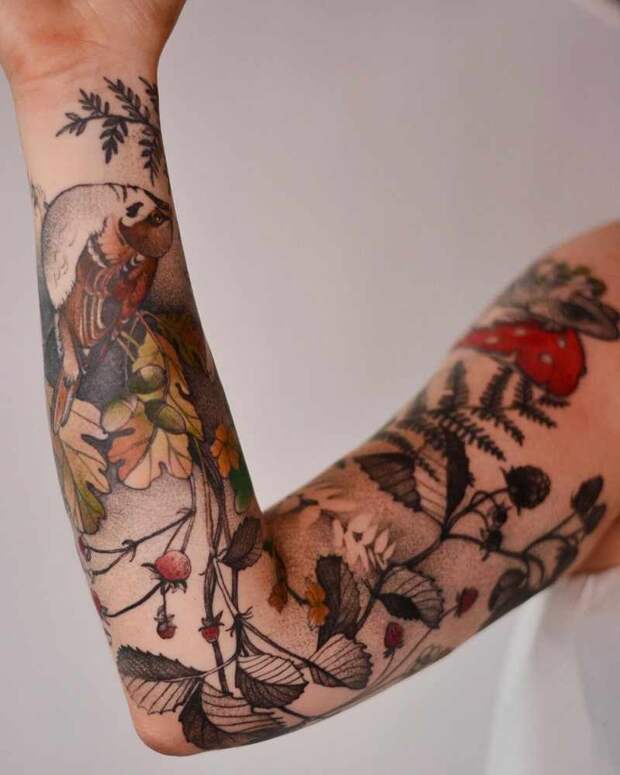 Флора и фауна в татуировках. Joanna Świrska 2