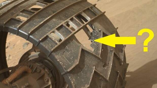 Странный износ колес на марсоходе Curiosity, который проехал всего 31 километр