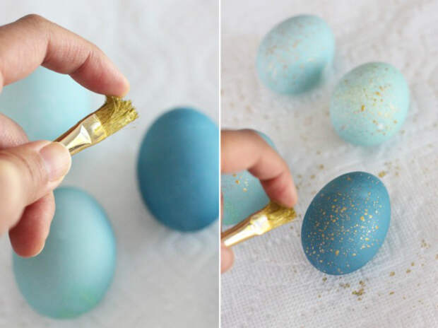 как красиво покрасить яйца