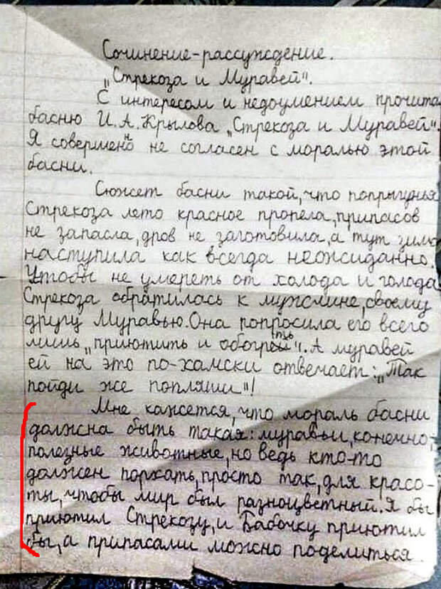 Ценитель красоты. 18 эпичных умозаключений, найденных на страницах школьных тетрадей