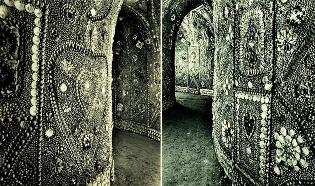 Символы жизни, женственности и любви украшают тоннели подземного дворца (Margate Shell Grotto).