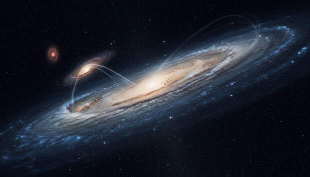 Как столкновение с карликовой галактикой изменило Млечный Путь
