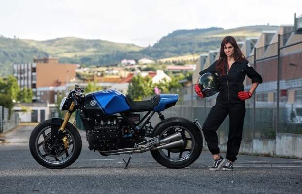 RW Motorcycles: кафе рейсер BMW K100 Blue Moon