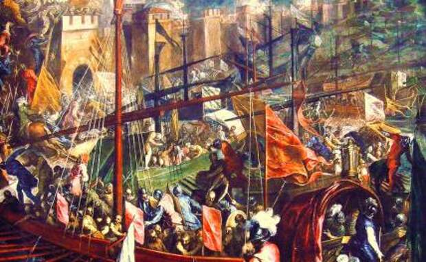 На фото: Пальма, Джакомо. Взятие Константинополя. 1204 год.