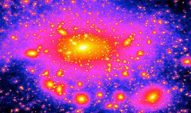 Галактика Х Галактика Х, обнаруженная индийскими астрономами, почти полностью состоит из загадочной черной материи. Заметить ее удалось только благодаря воздействию галактики на окружающие звезды. Ученые предполагают, что перед ними — начало творения самой большой черной дыры во Вселенной.