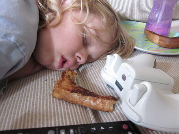 Napping In The Middle Of Breakfast