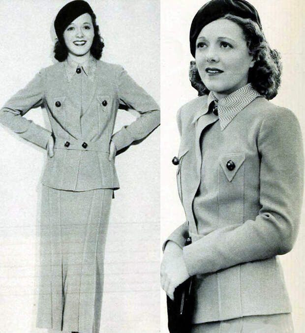 мода 1930-х женский костюм мода 1930-х женский костюм