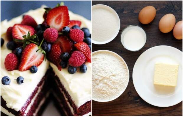 В идеальном торте должно быть одинаковое количество яиц, муки, масла и сахара