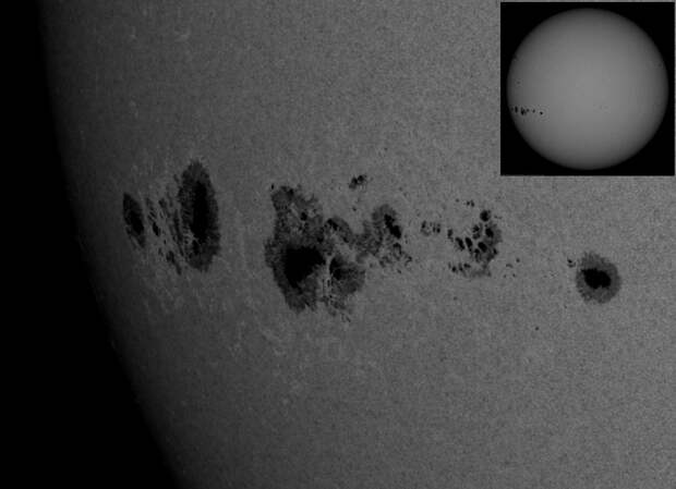 Аномальная группа пятен на Солнце пропала за два месяца