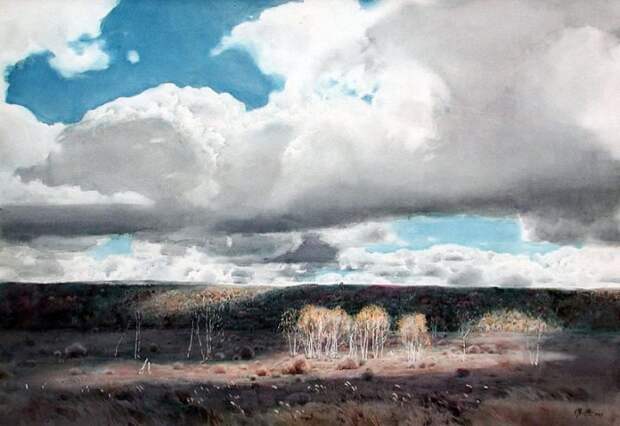 художник Guan Weixing акварели - 03