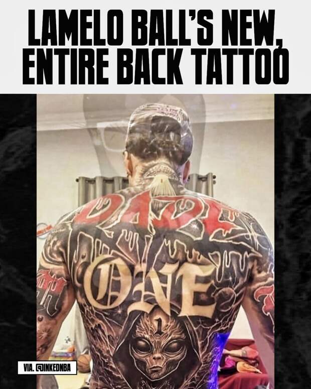 Ламело Болл сделал татуировку на всю спину