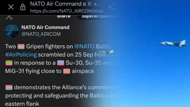Заявление НАТО о нарушении границ. Скрин соцсети.
