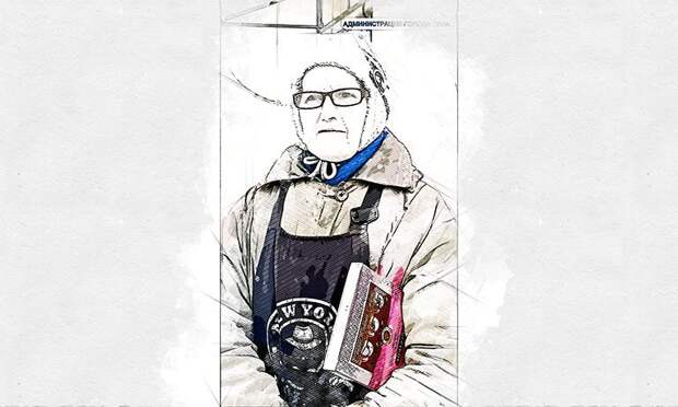 72-летняя бабушка Нина стала настоящим символом борьбы со снегопадом в Орле