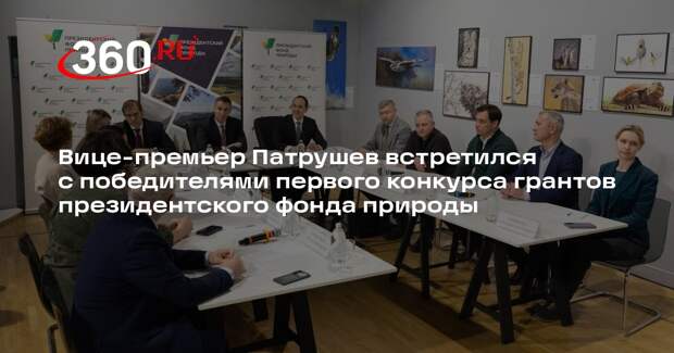 Вице-премьер Патрушев встретился с победителями первого конкурса грантов президентского фонда природы