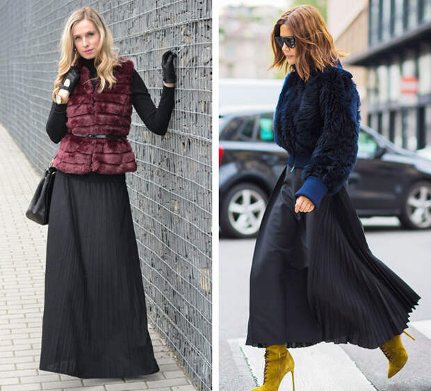 Зимняя юбка макси: как выбрать и с чем носить?