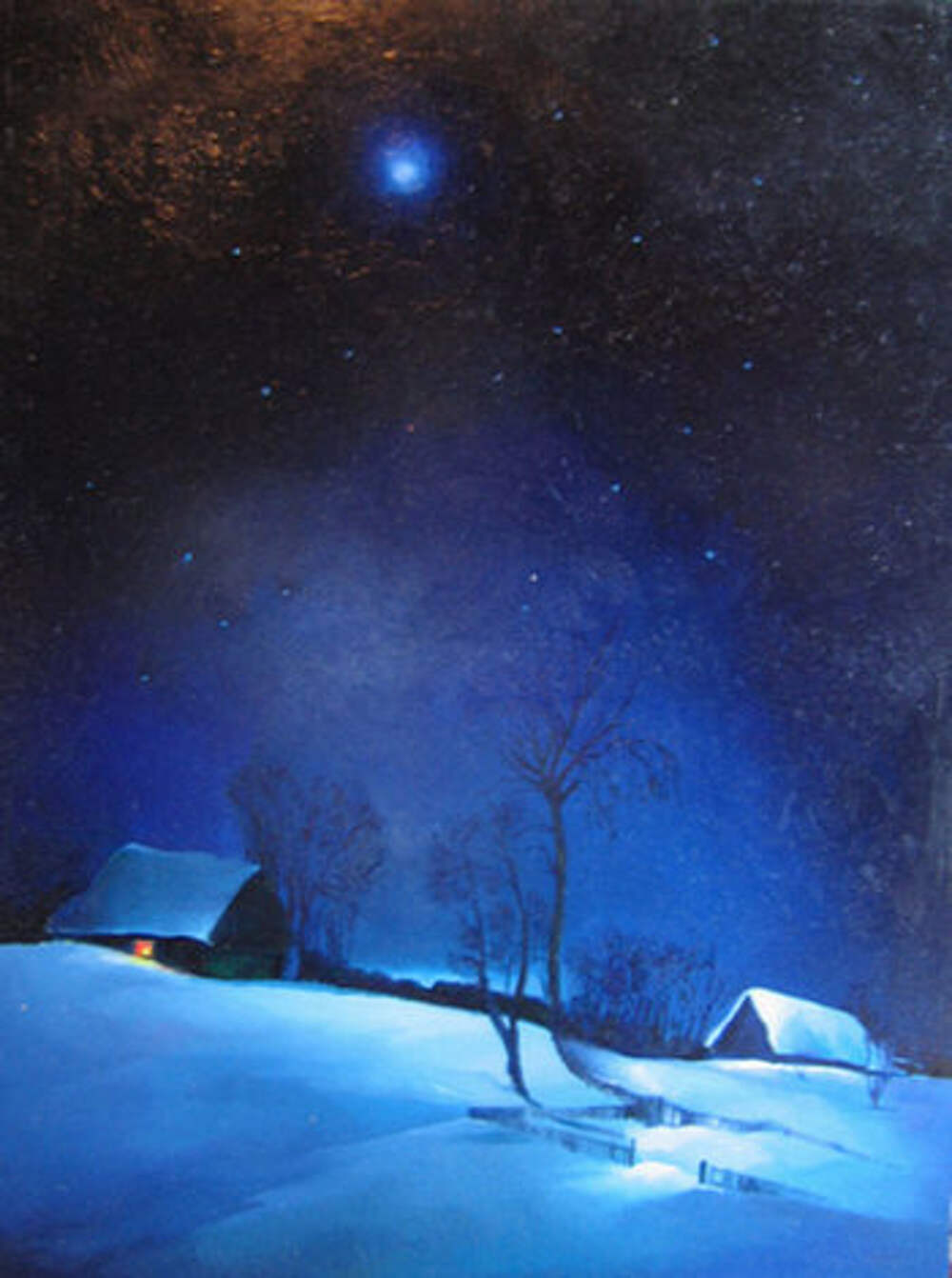 Зимняя Лунная ночь в живописи