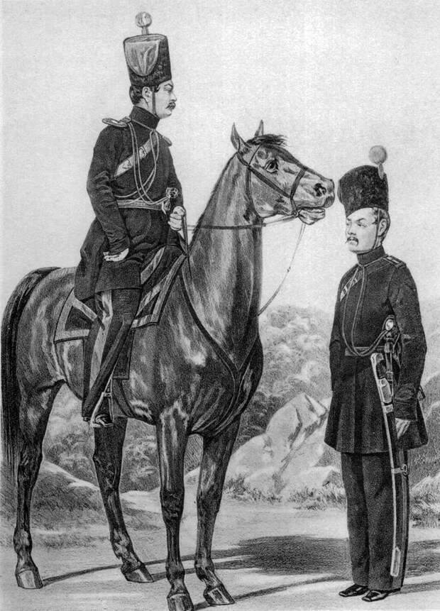 Обер-офицер и Казак мишарских кантонов. 1845 г. 