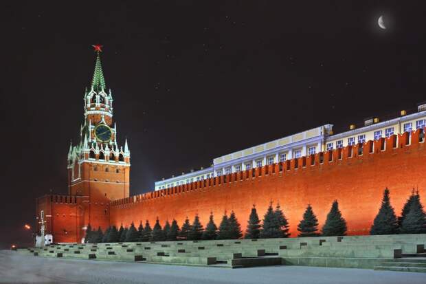 Ночная Москва: Спасская (Фроловская) башня. Фотограф: Юрий Макаров