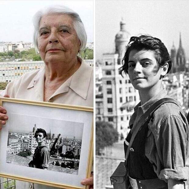 Марина Жинеста, каталонская участница гражданской войны в Испании, член интернациональной бригады. 2016 и 1936 годы Марина Жинеста, каталонская участница гражданской войны в Испании, член интернациональной бригады. 2016 и 1936 годы