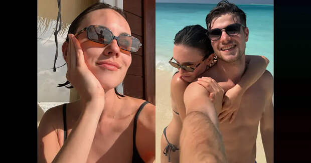 Стася Милославская отдыхает на Мальдивах с женихом, который на 8 лет моложе неё