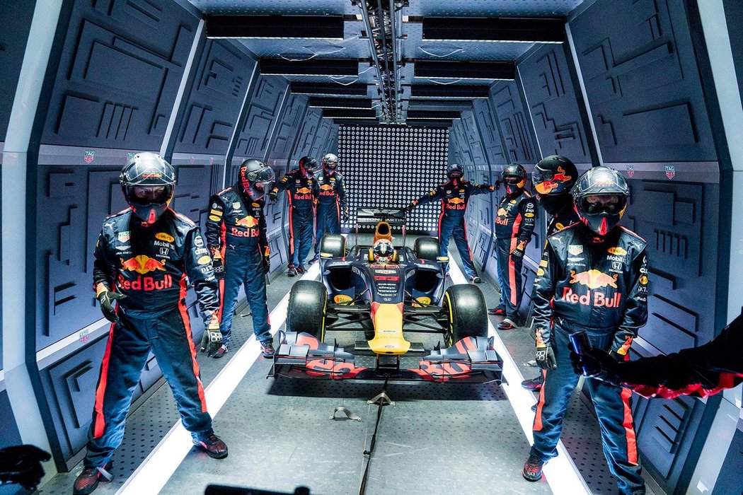 The Aston Martin Red Bull racing crew creparing for weightlessness Aston Martin Red Bull Racing’s mechanics pictured performing the Zero-G pitstop aboard an aircraft in Russia.