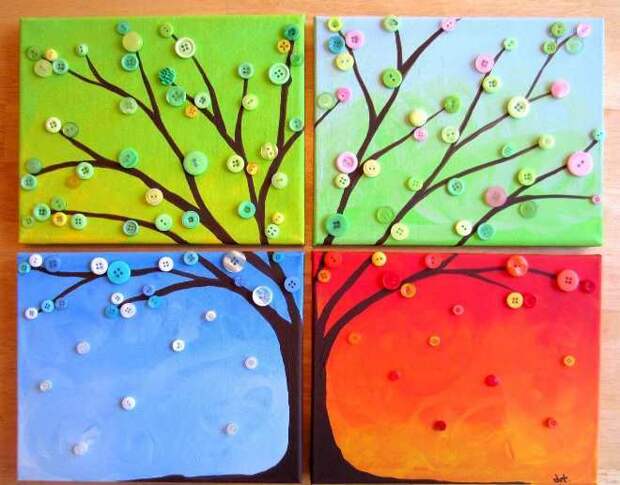 Картины из ткани своими руками: оригинальные идеи (32 фото)