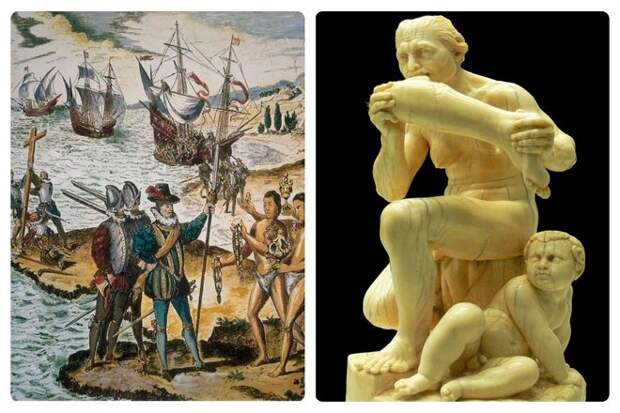 Открывая Америку, Христофор Колумб столкнулся с туземцами, которые боялись людоедов соседнего острова Каниба. Так называемых карибов, которых исследователи ошибочно представили как канибалес в своем бортовом журнале. Термин "каннибал" впервые появляется в 1492 году.