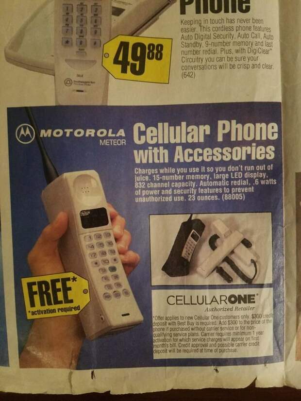 Сотовый телефон Motorola вещи, гаджеты, ностальгия, реклама, техника