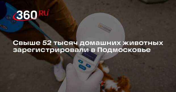 Свыше 52 тысяч домашних животных зарегистрировали в Подмосковье