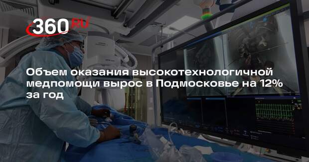 Объем оказания высокотехнологичной медпомощи вырос в Подмосковье на 12% за год