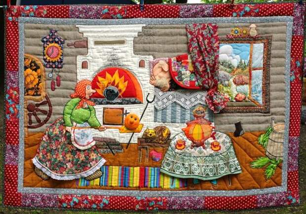 Картины из лоскутов ткани: мастер-классы