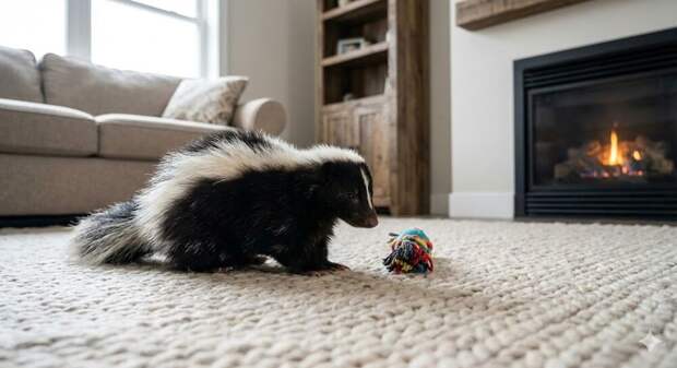 Из жизни домашних скунсов