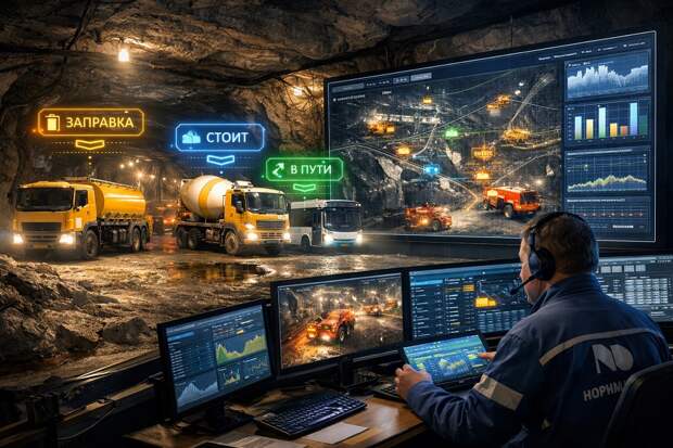 «Норникель» разрабатывает цифрового диспетчера для техники в рудниках