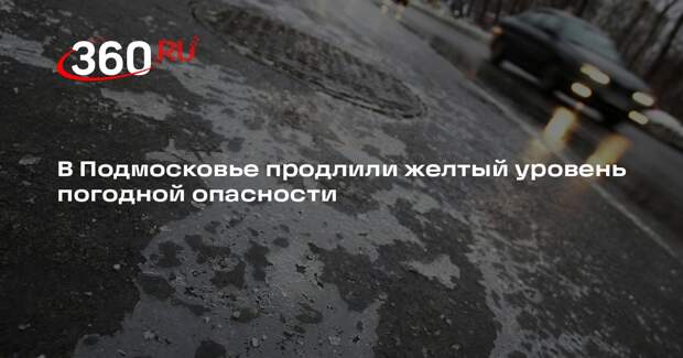 В Подмосковье продлили желтый уровень погодной опасности