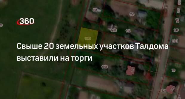 Свыше 20 земельных участков Талдома выставили на торги