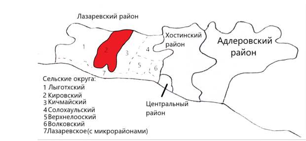 Кировский сельский округ,Лазаревского района.