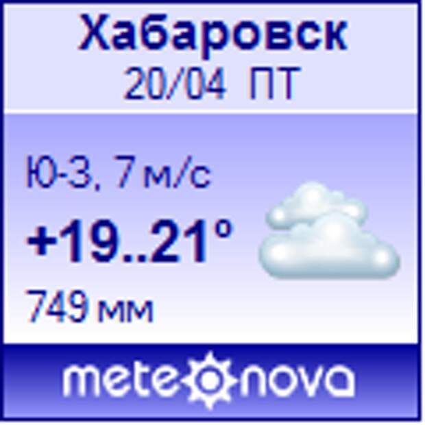Погода от Метеоновы по г. Хабаровск