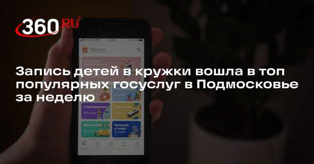 Запись детей в кружки вошла в топ популярных госуслуг в Подмосковье за неделю