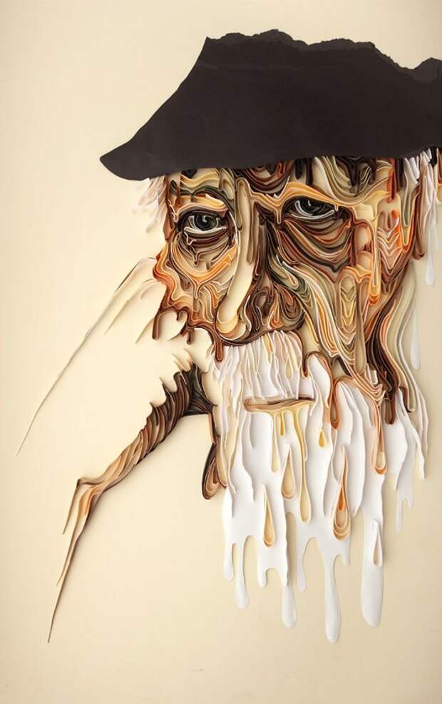 Quilled paper portraits by Yulia Brodskaya