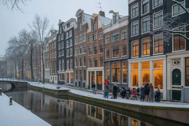 Пока Москву засыпает снегом, Амстердам превратился в каток