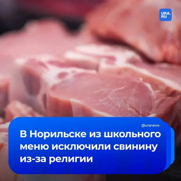 В Норильске из школьного меню исключили свинину под предлогом «уважения религиозных особенностей»