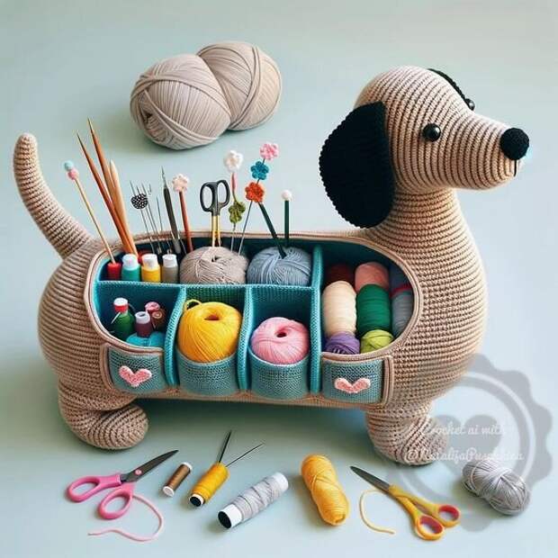 Вязаные косметички и органайзеры, созданные при помощи крючка, стали популярным и практичным аксессуаром для хранения различных предметов.-25