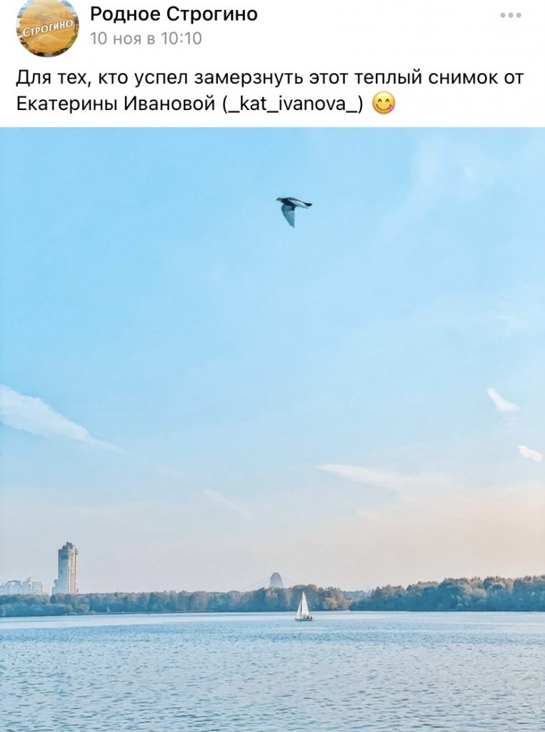 Фото дня: лазоревые дали Строгина