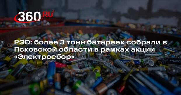 РЭО: более 3 тонн батареек собрали в Псковской области в рамках акции «Электросбор»