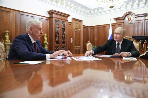 Встреча президента РФ Путина и мэра Москвы Собянина
