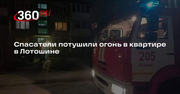 Спасатели потушили огонь в квартире в Лотошине
