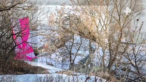 Видео с места крушения легкомоторного самолета в Подмосковье