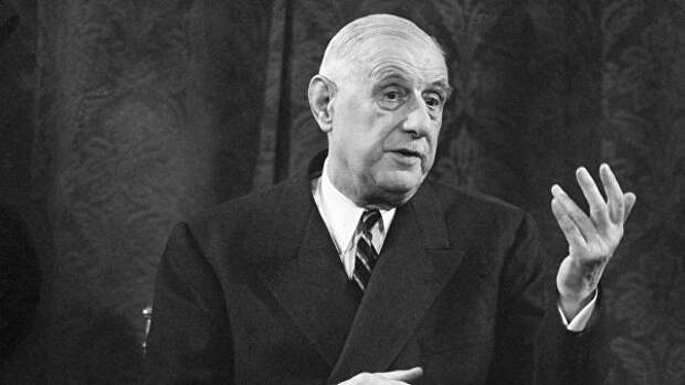 Президент Франции Шарль де Голль, 1965 год Президент Франции Шарль де Голль, 1965 год
