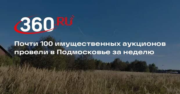 Почти 100 имущественных аукционов провели в Подмосковье за неделю
