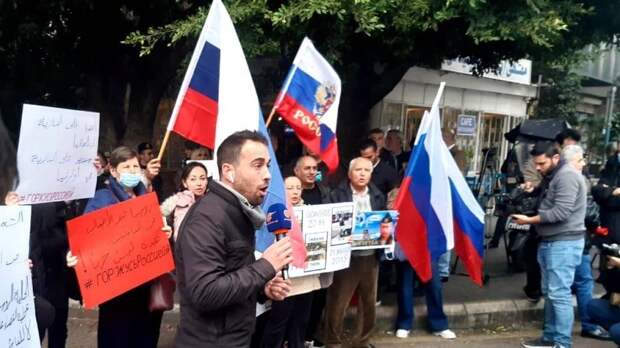 Ливан против нацизма: политтехнолог Мангушев провел митинг в поддержку спецоперации РФ на Украине